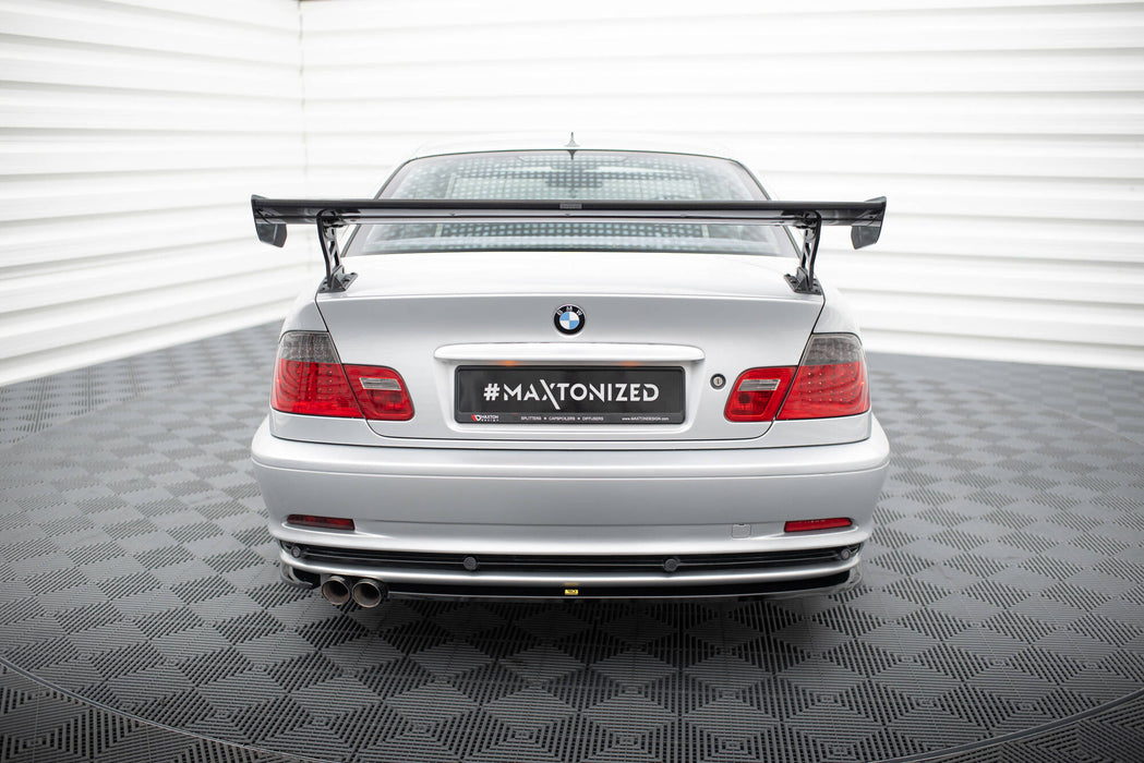 Maxton Design Carbon Spoiler With External Brackets Uprights BMW 3 Coupe E46