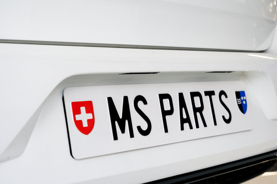 Velcro License Plate Holder Switzerland - Frameless, No Drilling | MS Parts