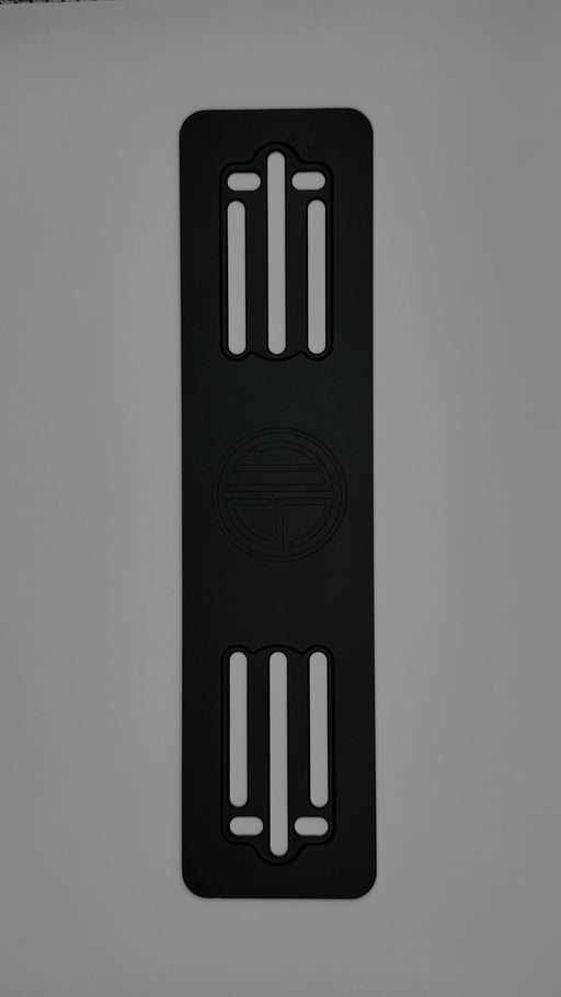 MS Parts Montageplatte Fahrzeugfront aus schwarz eloxiertem Aluminium