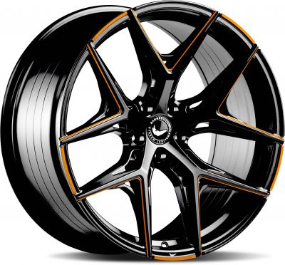 Barracuda Razzer Mattblack gefräst ORANGE FLASHCOLOR