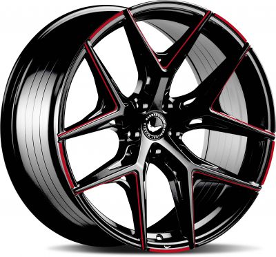 Barracuda Razzer Mattblack gefräst RED FLASHCOLOR