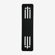 MS Parts Montageplatte mit Langloch-Schlitzen und eingelassenem MS-Monogramm