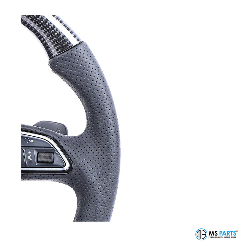 Detail: Griffzone mit Bedientasten am Audi A4 A5 B8.5 Lenkrad