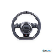 MS Parts Custom Carbon-Lenkrad für Audi A4, A5, S4 und S5 (B9) mit Sichtcarbon und S-Emblem