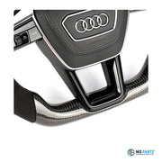 Detail: Carbon-Mittelspange mit Audi-Ringen, A6 S6 C8