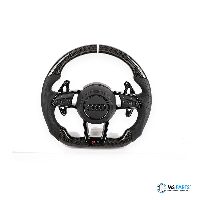 MS Parts Custom Carbon-Lenkrad für Audi R8 mit roter 12-Uhr-Markierung