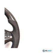 Detail: Griffzone mit Bedientasten am BMW X5 X6 Lenkrad