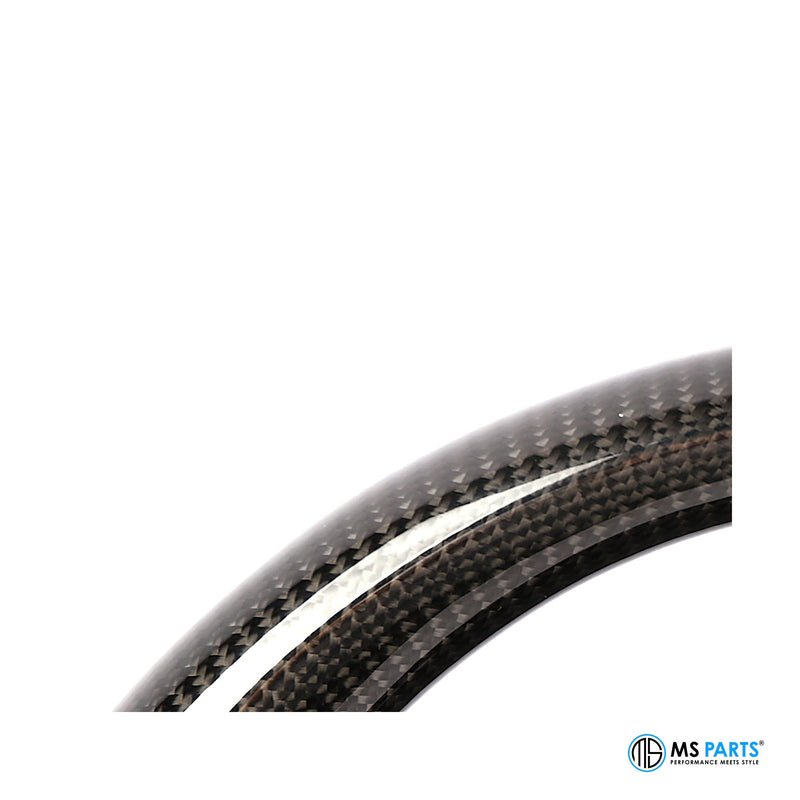 MS Parts Custom Carbon-Lenkrad, Sichtcarbon am Kranz mit heller Mittelmarkierung (Beispielbild)
