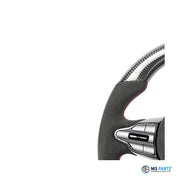 Detail: Sichtcarbon am oberen Kranz mit Alcantara-Griffzone, Hyundai i30 N