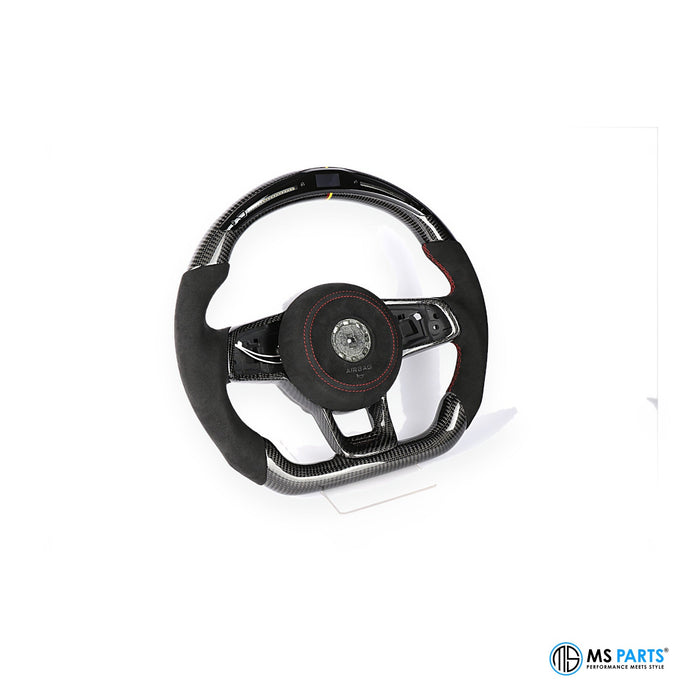 MS Parts Custom Carbon-Lenkrad für VW Golf Mk7, Sichtcarbon am Kranz