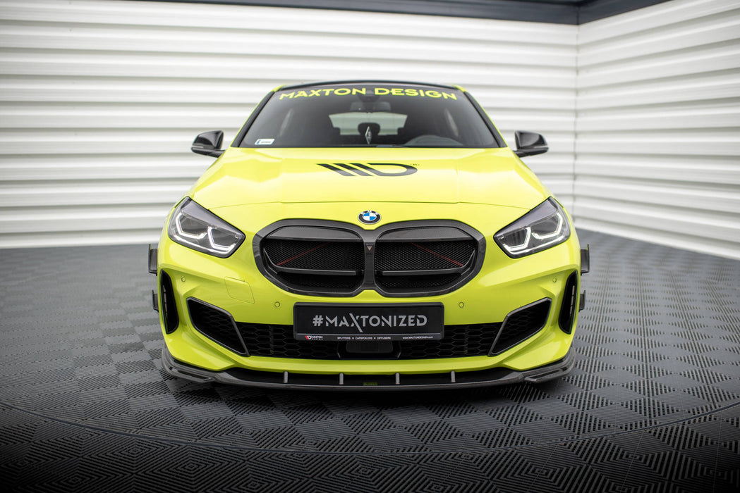 Maxton Design Carbon Fiber Front Bumper Wings (Canards) Prepreg BMW 1 M-Pack /  M135i / 128ti F40