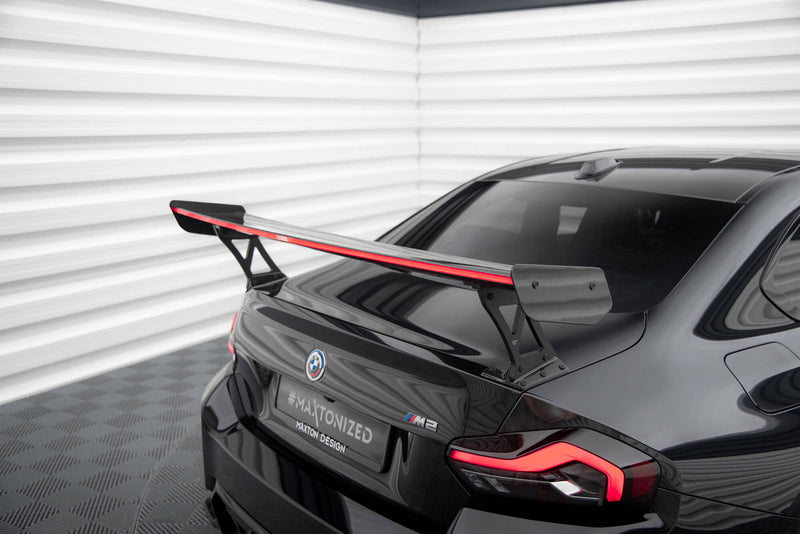 Maxton Design Carbon Fiber Spoiler With External Brackets Uprights +LED light BMW M2 G87 / M240i / 2 M-Pack / 2 Standard G42