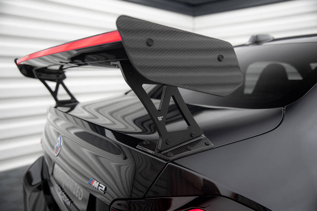 Maxton Design Carbon Fiber Spoiler With External Brackets Uprights +LED light BMW M2 G87 / M240i / 2 M-Pack / 2 Standard G42