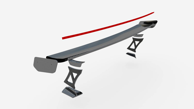 Maxton Design Carbon Fiber Spoiler With External Brackets Uprights +LED light BMW M2 G87 / M240i / 2 M-Pack / 2 Standard G42