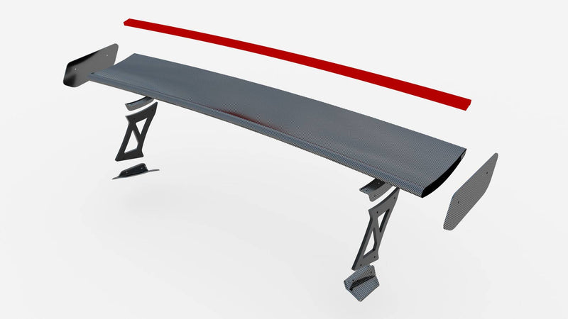 Maxton Design Carbon Fiber Spoiler With External Brackets Uprights +LED light BMW M2 G87 / M240i / 2 M-Pack / 2 Standard G42