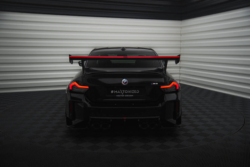 Maxton Design Carbon Fiber Spoiler With External Brackets Uprights +LED light BMW M2 G87 / M240i / 2 M-Pack / 2 Standard G42