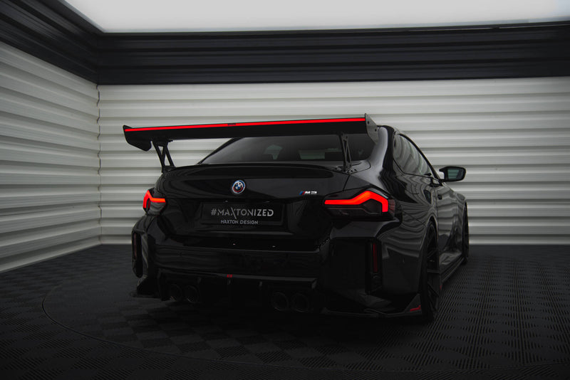 Maxton Design Carbon Fiber Spoiler With External Brackets Uprights +LED light BMW M2 G87 / M240i / 2 M-Pack / 2 Standard G42