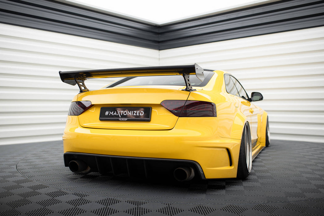 Maxton Design Carbon Spoiler With External Brackets Uprights  Audi A5 Coupe 8T