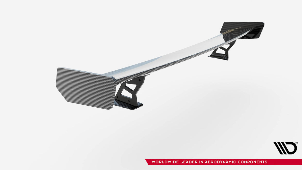 Maxton Design Carbon Spoiler With External Brackets Uprights  BMW 3 Coupe E46