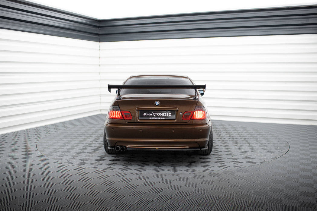 Maxton Design Carbon Spoiler With External Brackets Uprights  BMW 3 Coupe E46