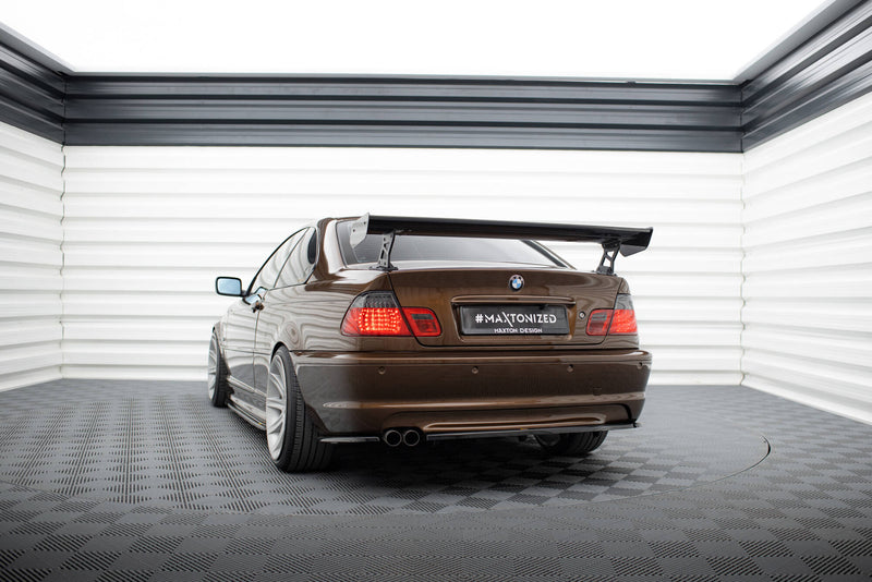 Maxton Design Carbon Spoiler With External Brackets Uprights  BMW 3 Coupe E46