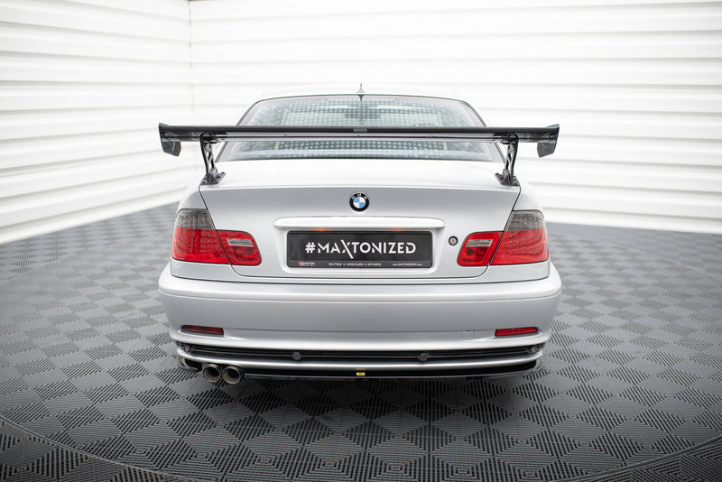 Maxton Design Carbon Spoiler With External Brackets Uprights  BMW 3 Coupe E46