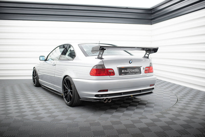 Maxton Design Carbon Spoiler With External Brackets Uprights  BMW 3 Coupe E46