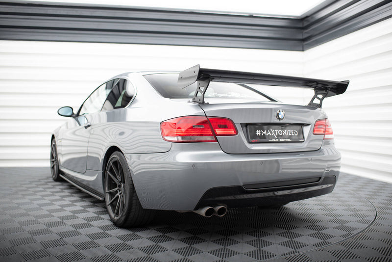 Maxton Design Carbon Spoiler With External Brackets Uprights  BMW 3 / M3 Coupe E92