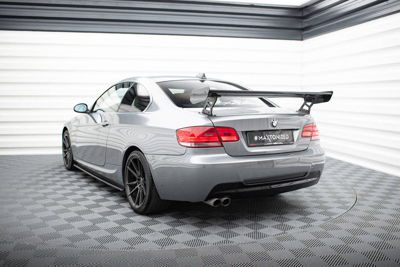Maxton Design Carbon Spoiler With External Brackets Uprights  BMW 3 / M3 Coupe E92