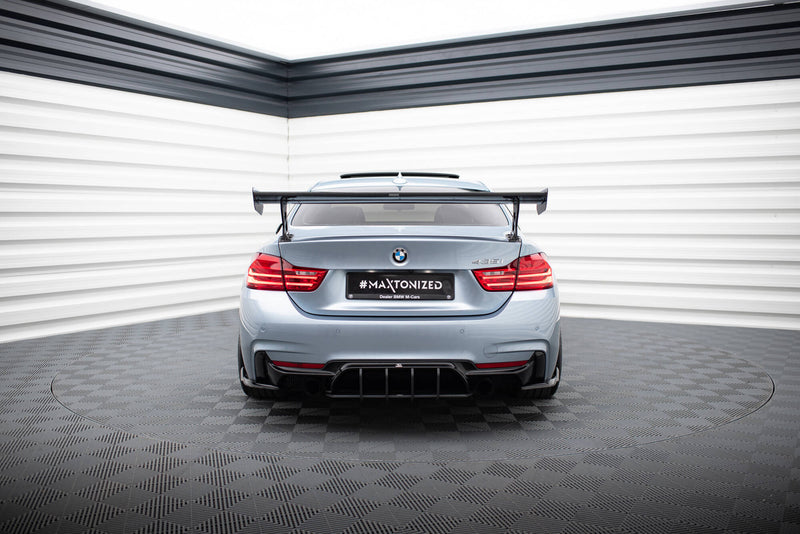 Maxton Design Carbon Spoiler With External Brackets Uprights  BMW 4 F32 / 4 F32 M-Pack Coupe