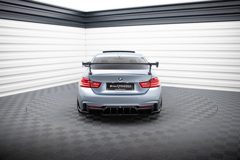 Maxton Design Carbon Spoiler With External Brackets Uprights  BMW 4 F32 / 4 F32 M-Pack Coupe