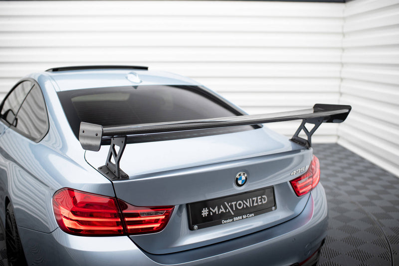Maxton Design Carbon Spoiler With External Brackets Uprights  BMW 4 F32 / 4 F32 M-Pack Coupe