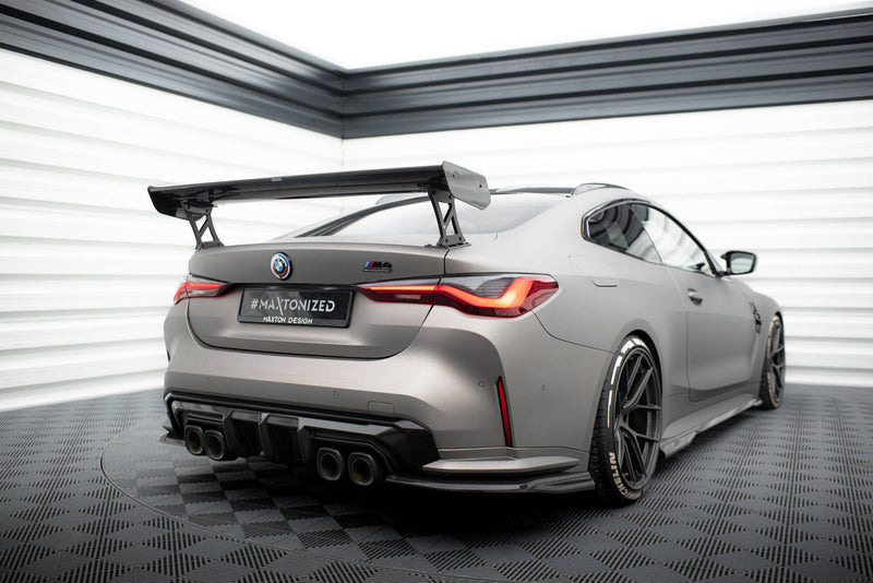 Maxton Design Carbon Spoiler With External Brackets Uprights  BMW M4 G82 / G82 Facelift / M440i / 4 M-Pack G22 / G22 Facelift
