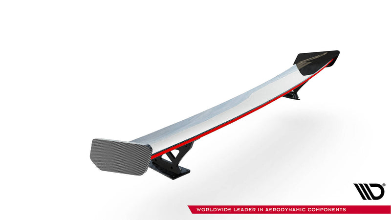 Maxton Design Carbon Spoiler With External Brackets Uprights + LED Audi A3 / A3 S-Line / S3 / RS3 Sedan 8V / 8V Facelift