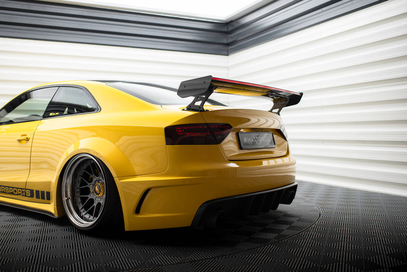 Maxton Design Carbon Spoiler With External Brackets Uprights + LED Audi A5 Coupe 8T