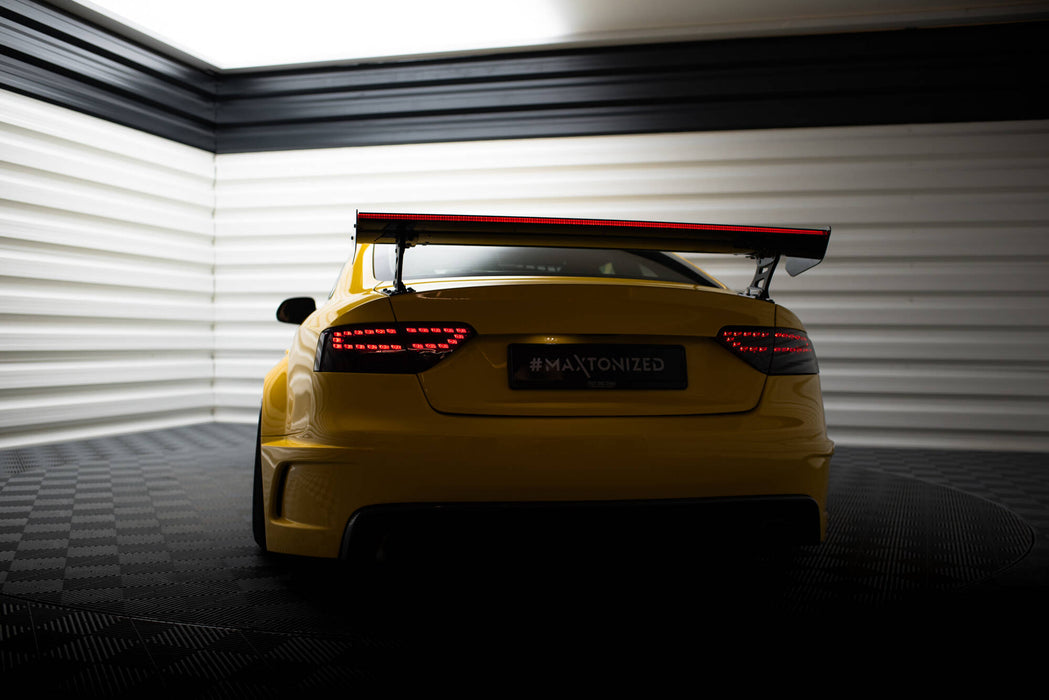 Maxton Design Carbon Spoiler With External Brackets Uprights + LED Audi A5 Coupe 8T
