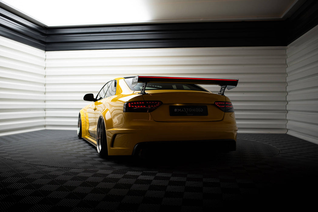 Maxton Design Carbon Spoiler With External Brackets Uprights + LED Audi A5 Coupe 8T