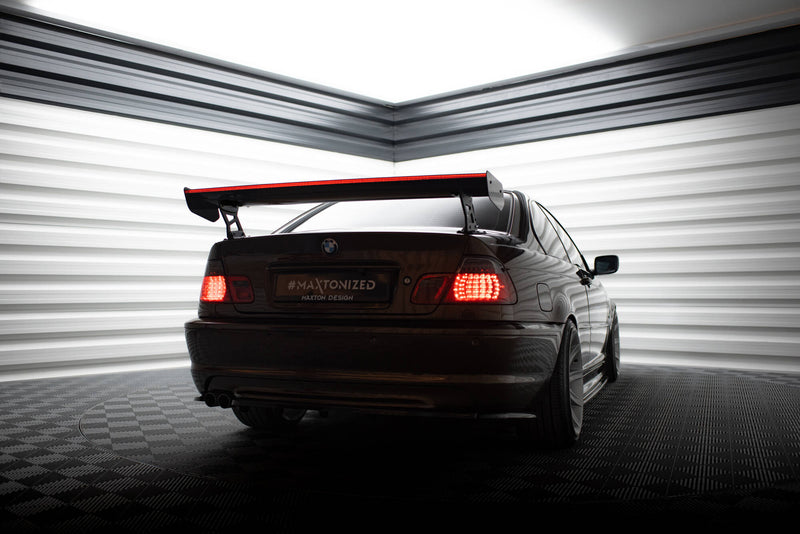 Maxton Design Carbon Spoiler With External Brackets Uprights + LED BMW 3 Coupe E46