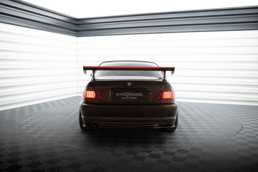 Maxton Design Carbon Spoiler With External Brackets Uprights + LED BMW 3 Coupe E46