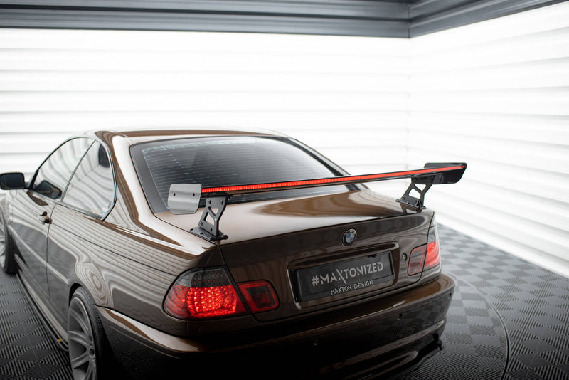 Maxton Design Carbon Spoiler With External Brackets Uprights + LED BMW 3 Coupe E46