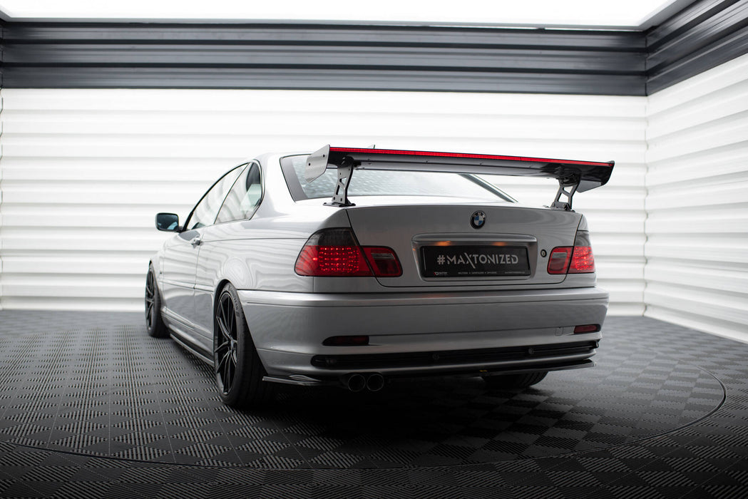 Maxton Design Carbon Spoiler With External Brackets Uprights + LED BMW 3 Coupe E46