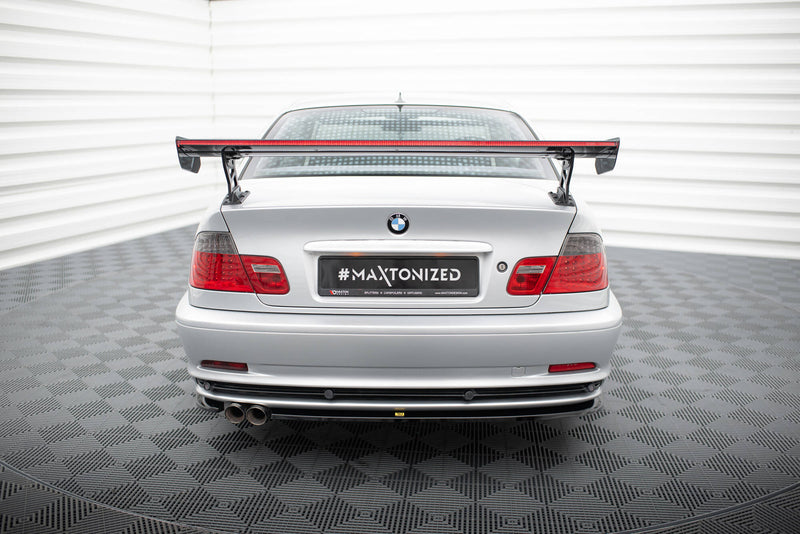 Maxton Design Carbon Spoiler With External Brackets Uprights + LED BMW 3 Coupe E46