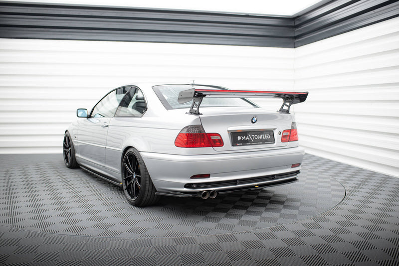 Maxton Design Carbon Spoiler With External Brackets Uprights + LED BMW 3 Coupe E46