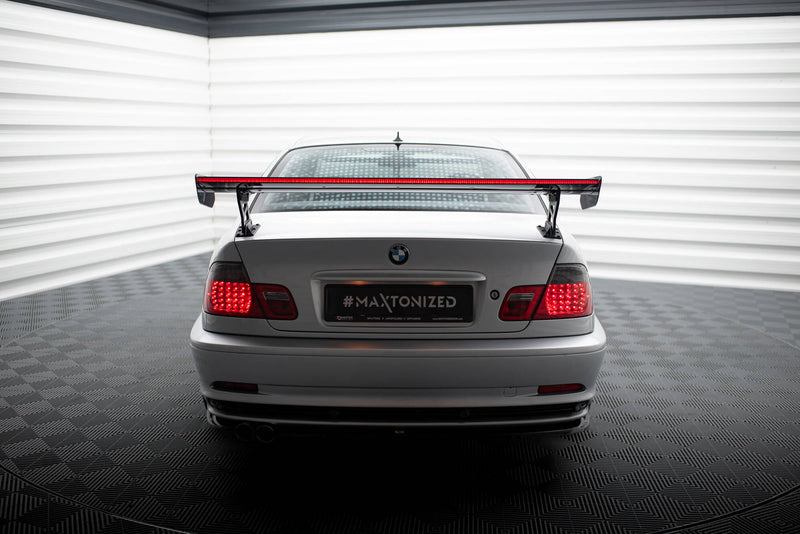 Maxton Design Carbon Spoiler With External Brackets Uprights + LED BMW 3 Coupe E46