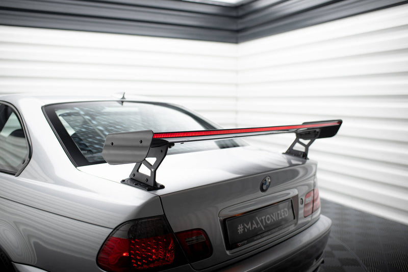 Maxton Design Carbon Spoiler With External Brackets Uprights + LED BMW 3 Coupe E46