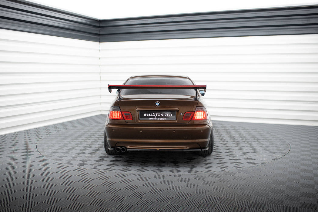 Maxton Design Carbon Spoiler With External Brackets Uprights + LED BMW 3 Coupe E46