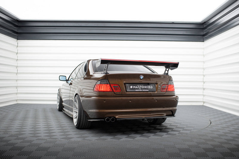 Maxton Design Carbon Spoiler With External Brackets Uprights + LED BMW 3 Coupe E46