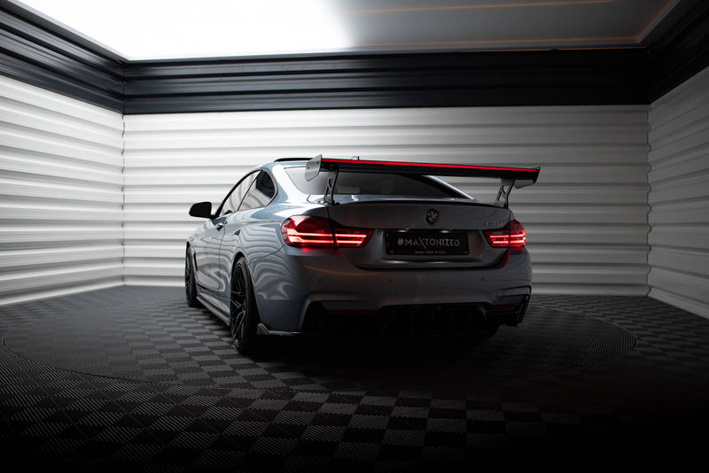 Maxton Design Carbon Spoiler With External Brackets Uprights + LED BMW 4 F32 / 4 F32 M-Pack Coupe