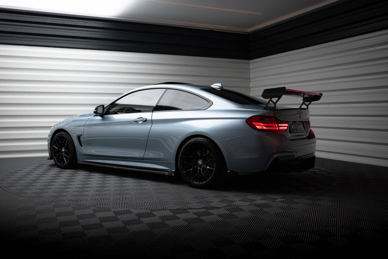 Maxton Design Carbon Spoiler With External Brackets Uprights + LED BMW 4 F32 / 4 F32 M-Pack Coupe