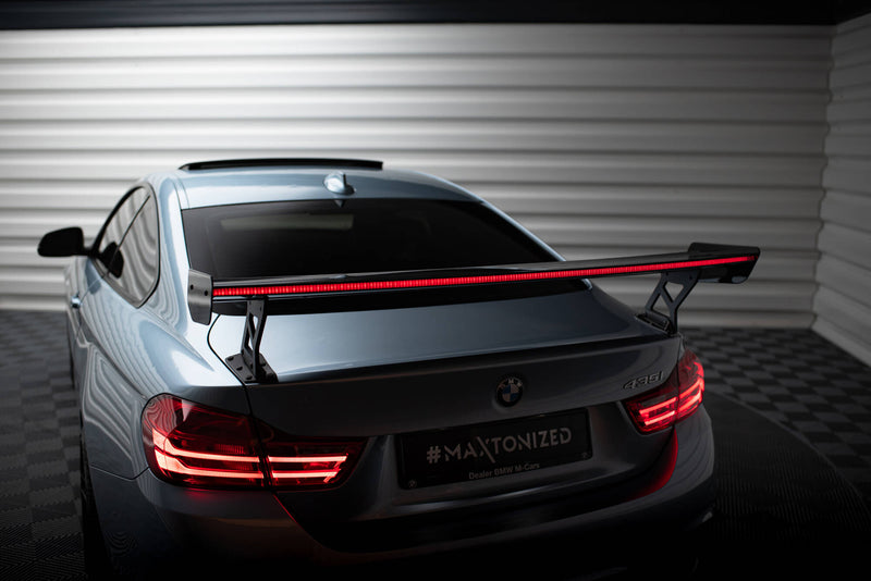 Maxton Design Carbon Spoiler With External Brackets Uprights + LED BMW 4 F32 / 4 F32 M-Pack Coupe